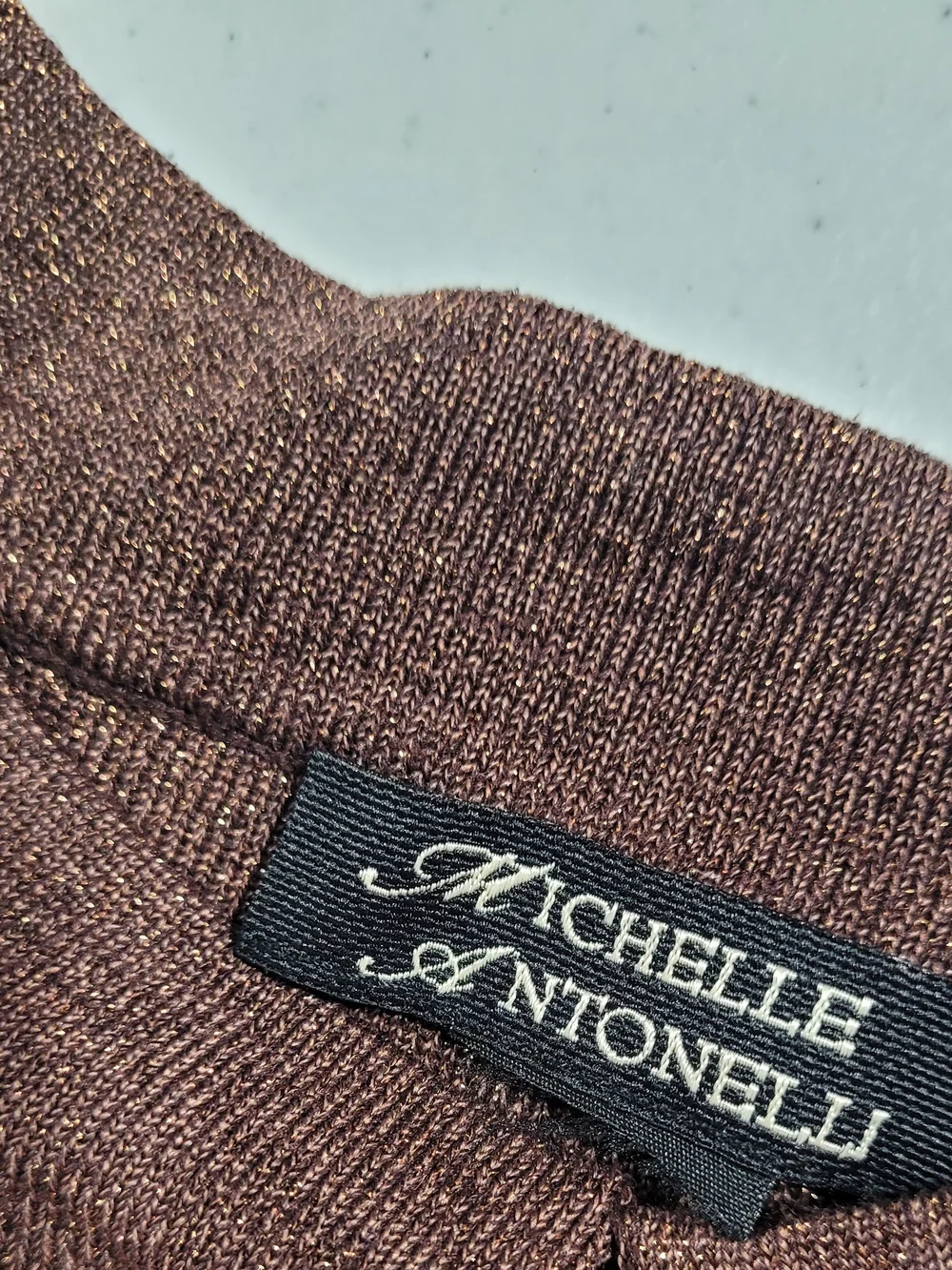 Sparkle Crop Bolero Cardigan - Brown